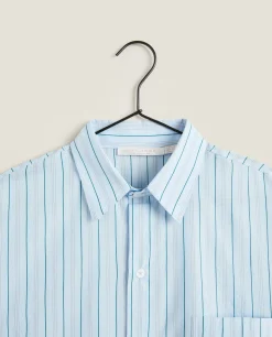 Pajamas*ZARA Home Shirt With Thin Stripes Blue