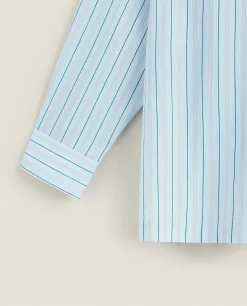 Pajamas*ZARA Home Shirt With Thin Stripes Blue