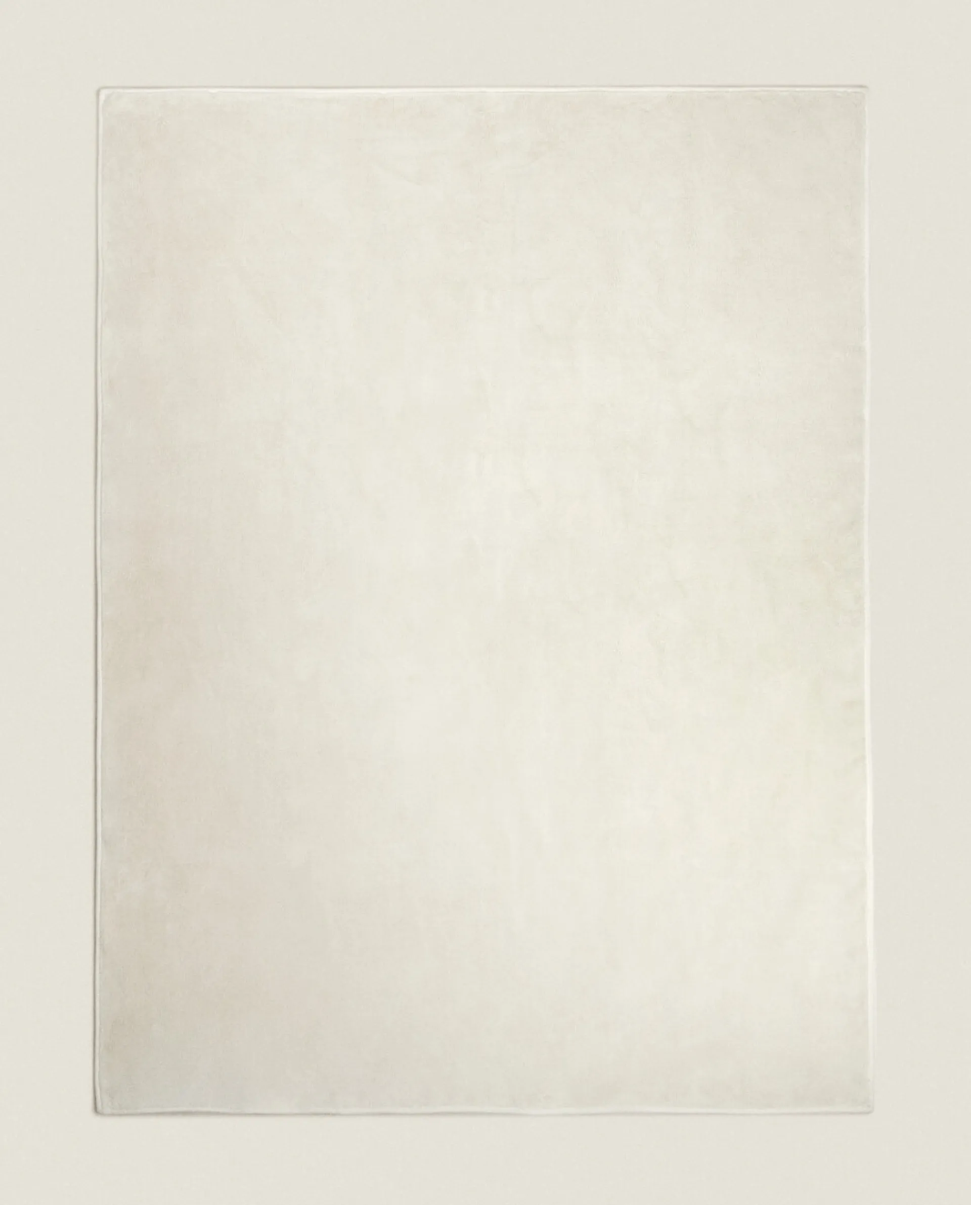 Blankets*ZARA Home Short Faux Fur Blanket Oyster White