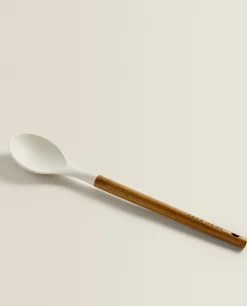 Kitchen Utensils*ZARA Home Silicone And Wooden Spoon Cream