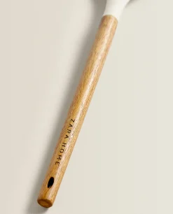 Kitchen Utensils*ZARA Home Silicone And Wooden Spoon Cream