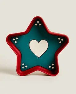 Kids*ZARA Home Silicone Christmas Star Plate Green