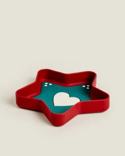 Kids*ZARA Home Silicone Christmas Star Plate Green