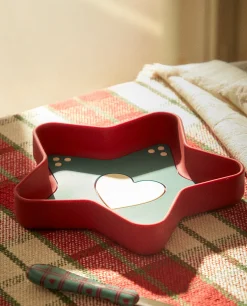 Kids*ZARA Home Silicone Christmas Star Plate Green