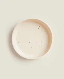 Mealtime*ZARA Home Silicone Heart Plate Pink