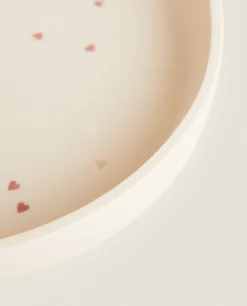Mealtime*ZARA Home Silicone Heart Plate Pink