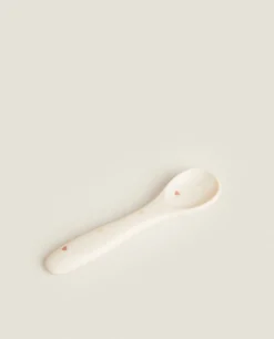Mealtime*ZARA Home Silicone Spoon With Hearts Pink
