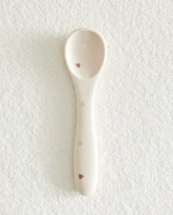 Mealtime*ZARA Home Silicone Spoon With Hearts Pink