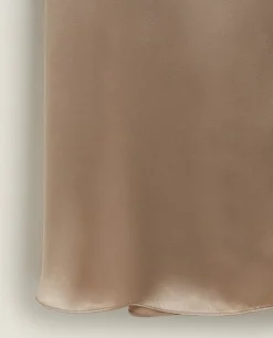 Nightdresses*ZARA Home Silk Nightgown Taupe
