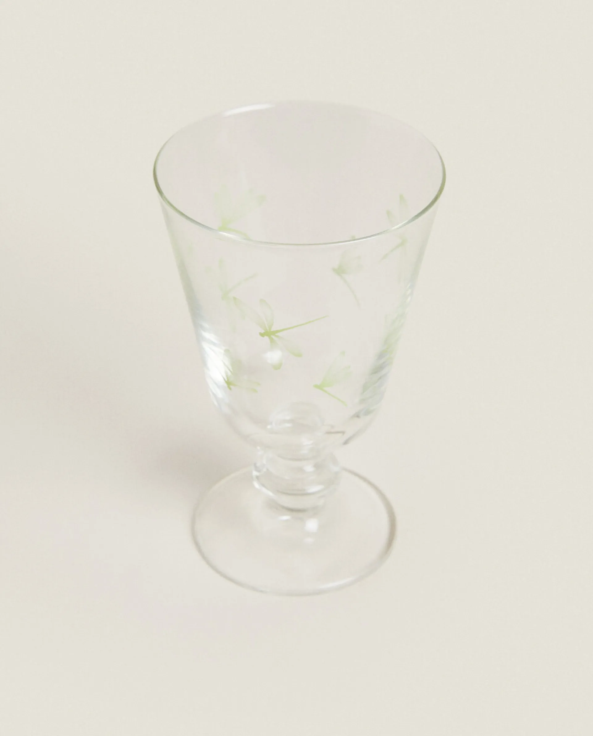 Glasses And Flutes*ZARA Home Silk Screen Wine Glass Green