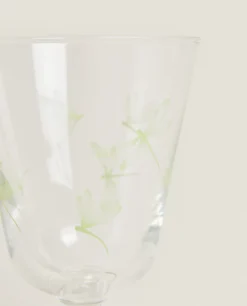 Glasses And Flutes*ZARA Home Silk Screen Wine Glass Green