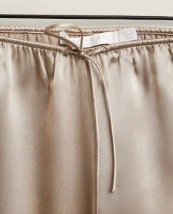 Pajamas*ZARA Home Silk Shorts Taupe