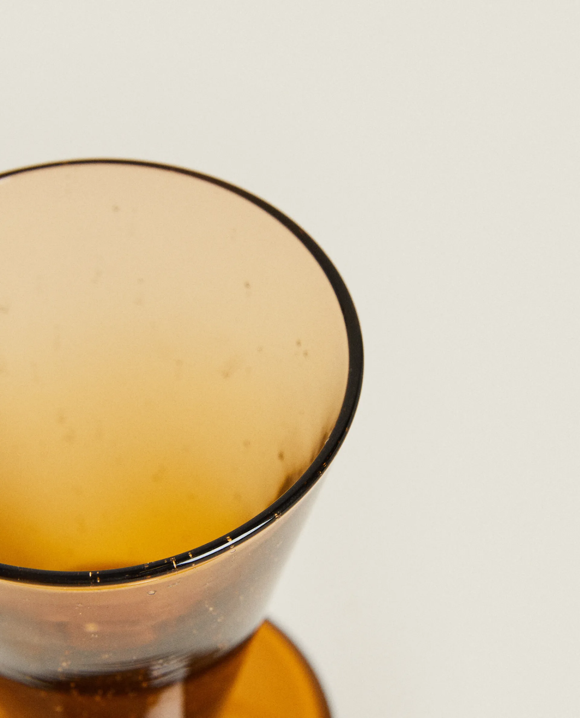 Glasses And Flutes*ZARA Home Small Glass With Bubbles Taupe