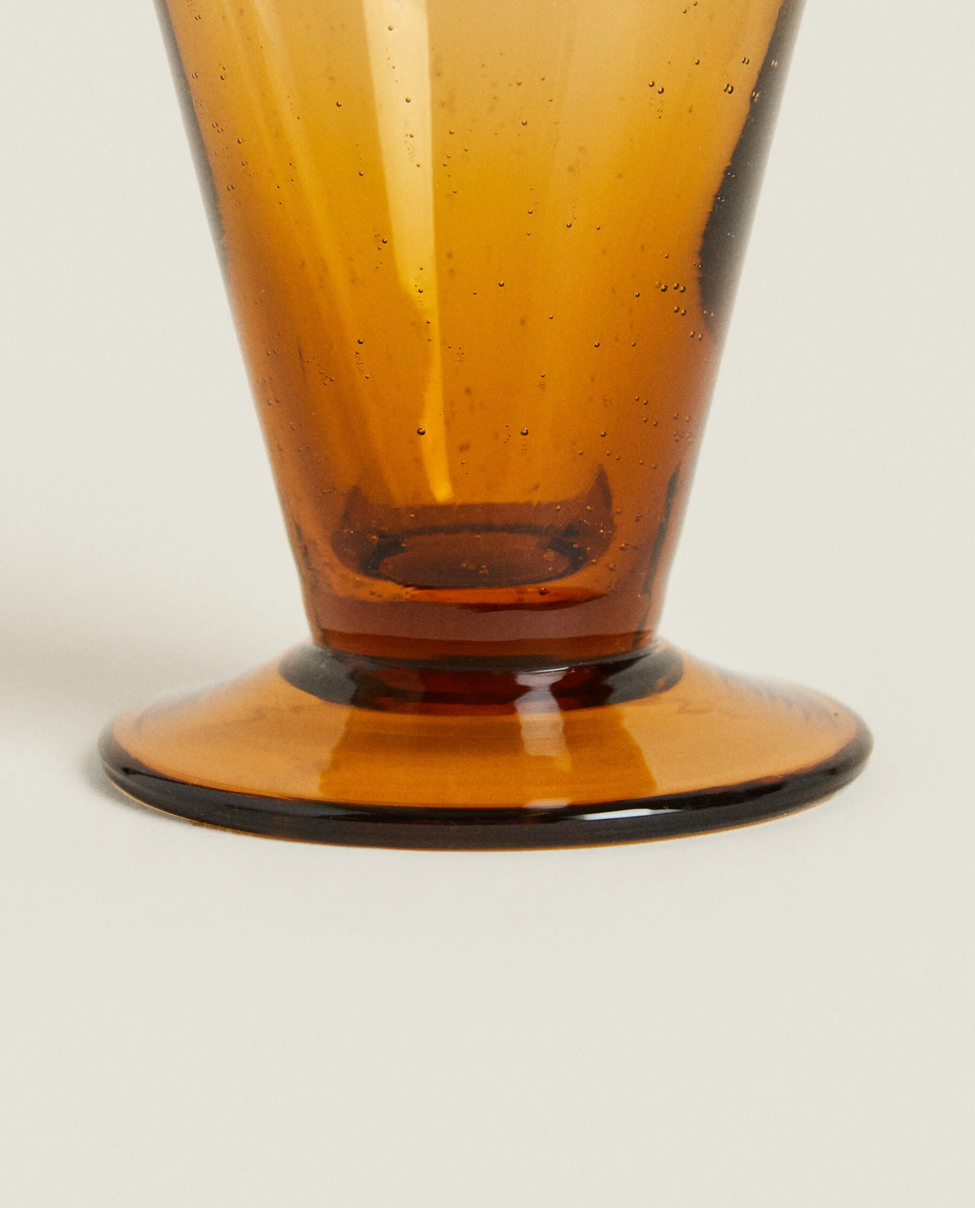 Glasses And Flutes*ZARA Home Small Glass With Bubbles Taupe