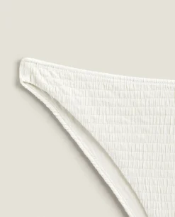 Beachwear*ZARA Home Smocked Bikini Bottoms Cream