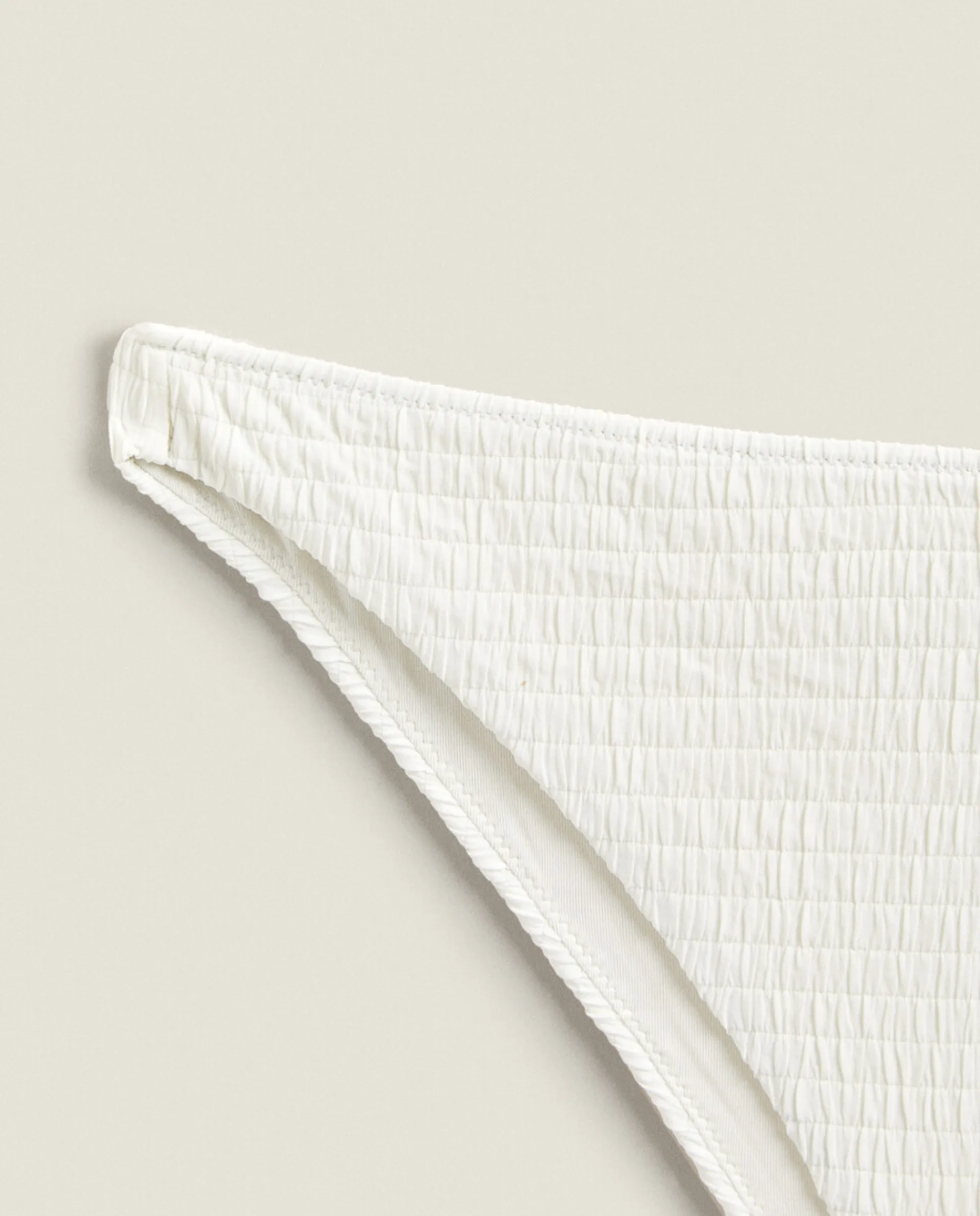 Beachwear*ZARA Home Smocked Bikini Bottoms Cream