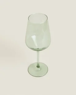 Glasses And Flutes*ZARA Home Smooth Wine Glass Green