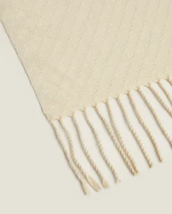 Blankets*ZARA Home Soft Blanket Natural Colour