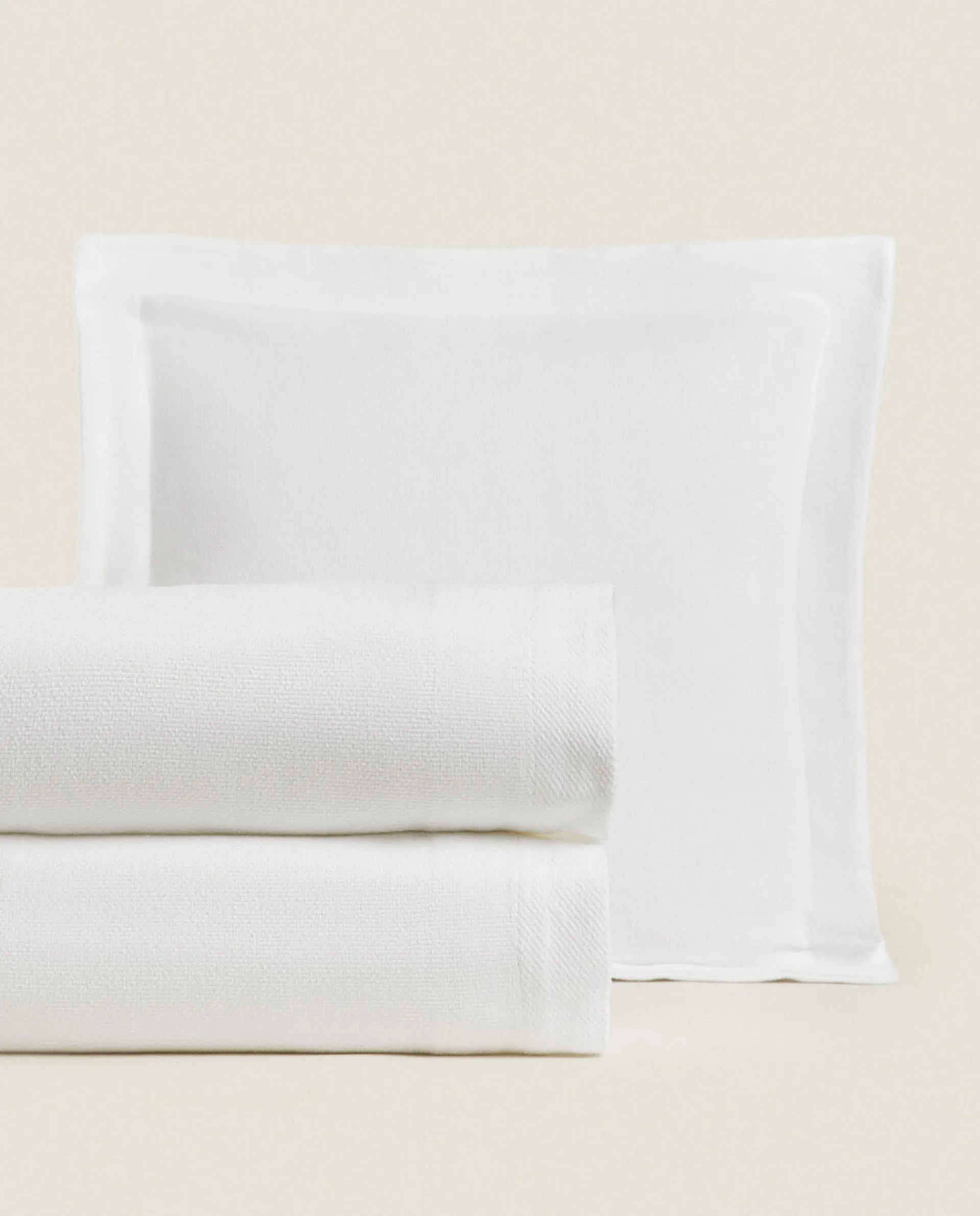 Bedspreads*ZARA Home Solid Color Cotton Bedspread White
