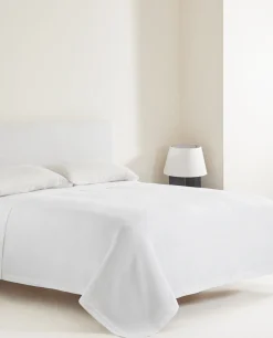 Bedspreads*ZARA Home Solid Color Cotton Bedspread White