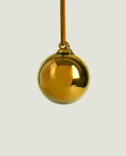 Decoration*ZARA Home Sparkly Glass Christmas Ball Decoration Golden