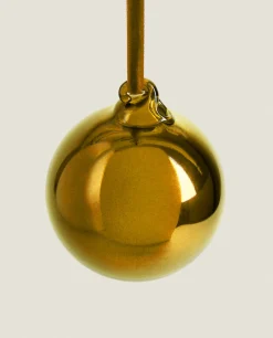 Decoration*ZARA Home Sparkly Glass Christmas Ball Decoration Golden
