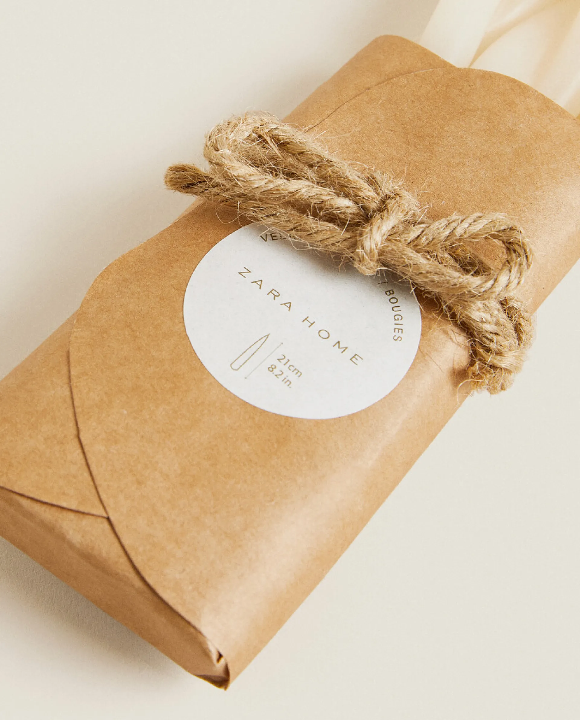 Candles*ZARA Home Spiral Candle (Pack Of 3) Ecru