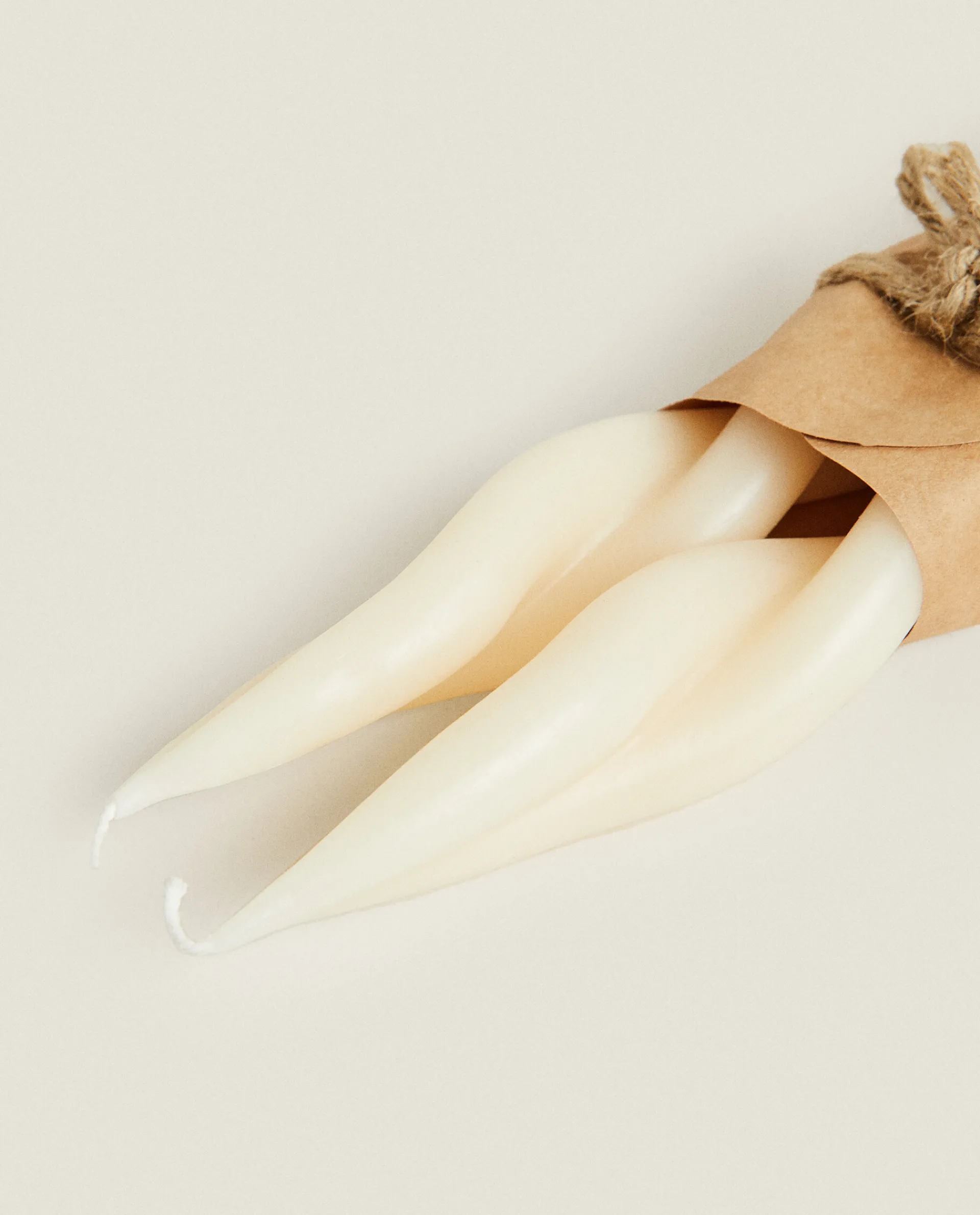 Candles*ZARA Home Spiral Candle (Pack Of 2) Ecru