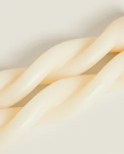 Candles*ZARA Home Spiral Candle (Pack Of 2) Ecru