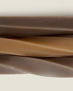 Candles*ZARA Home Spiral Candle (Pack Of 3) Brown