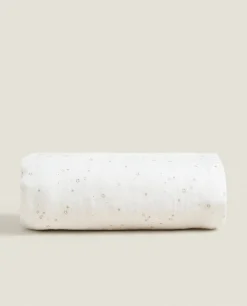 Bathroom*ZARA Home Star Crepe Towel Oyster White