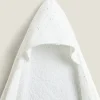 Bathroom*ZARA Home Star Hooded Towel Oyster White