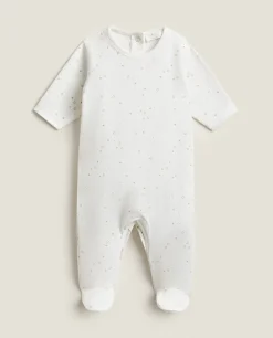 Clothing And Footwear*ZARA Home Star Print Newborn Set Oyster White