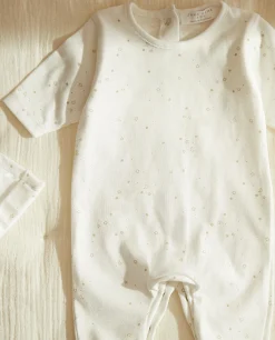 Clothing And Footwear*ZARA Home Star Print Newborn Set Oyster White