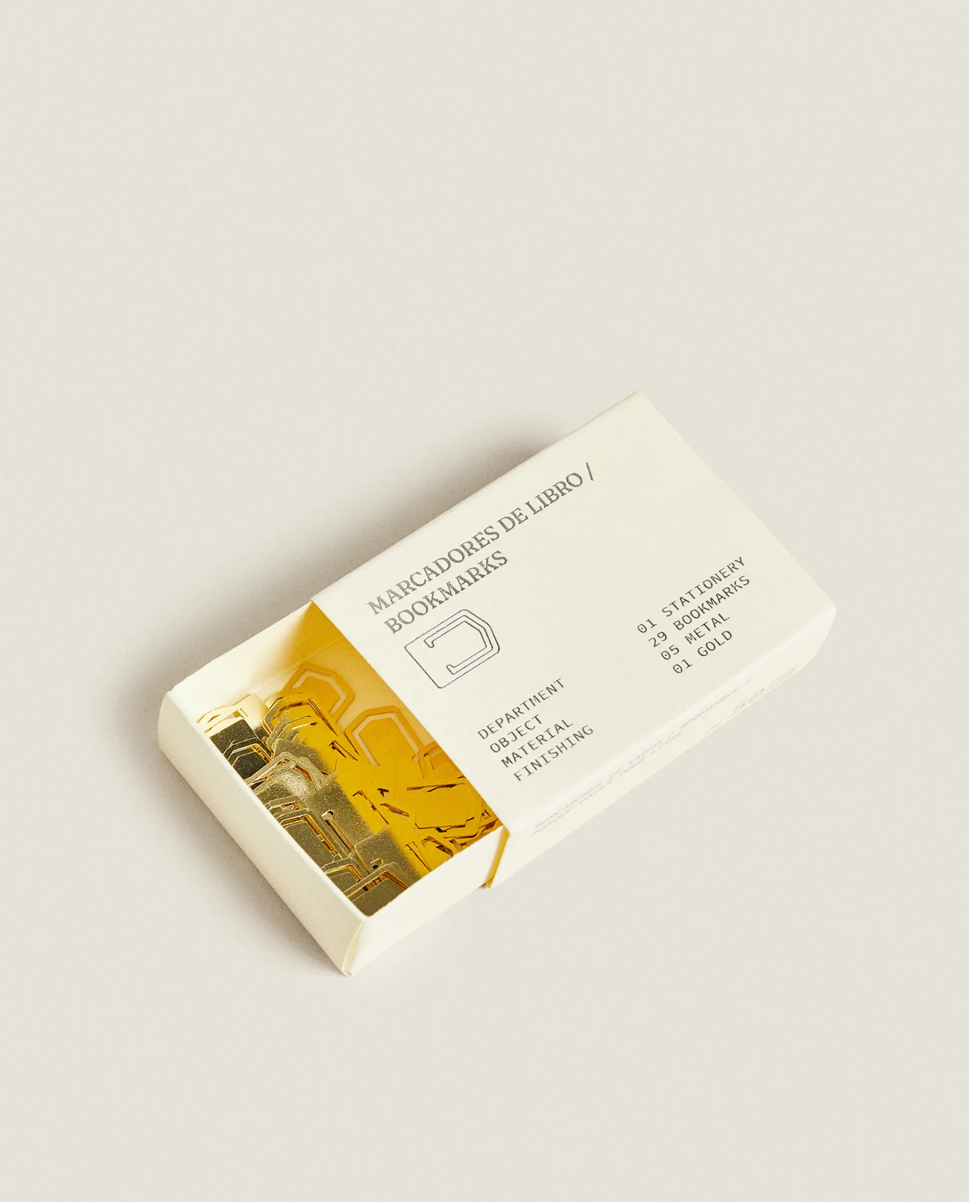 Stationery*ZARA Home Steel Clips (Pack Of 50) Golden