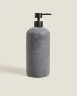 Dispensers*ZARA Home Stone Grey Resin Shower Dispenser Black