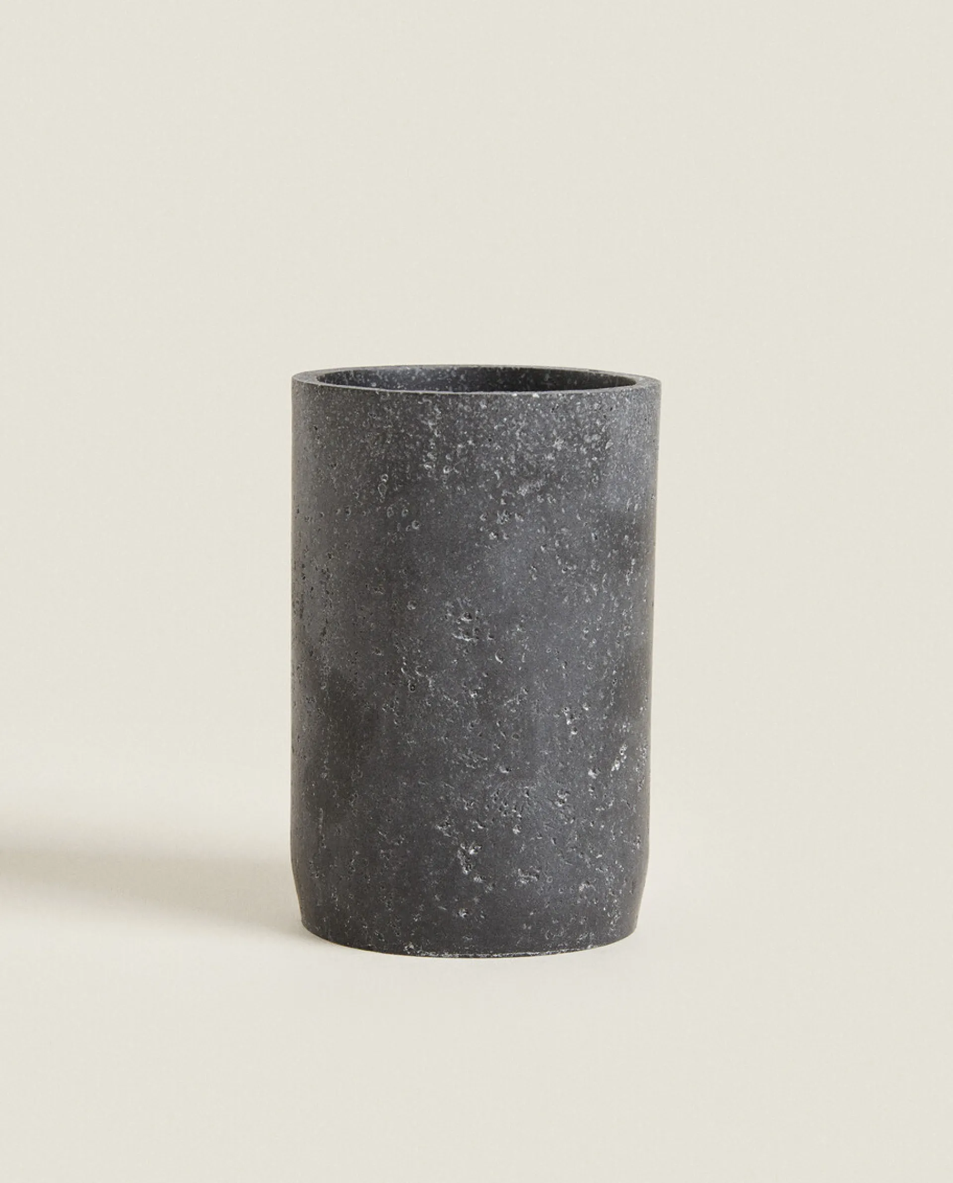 Glasses*ZARA Home Stone Grey Resin Tumbler Black