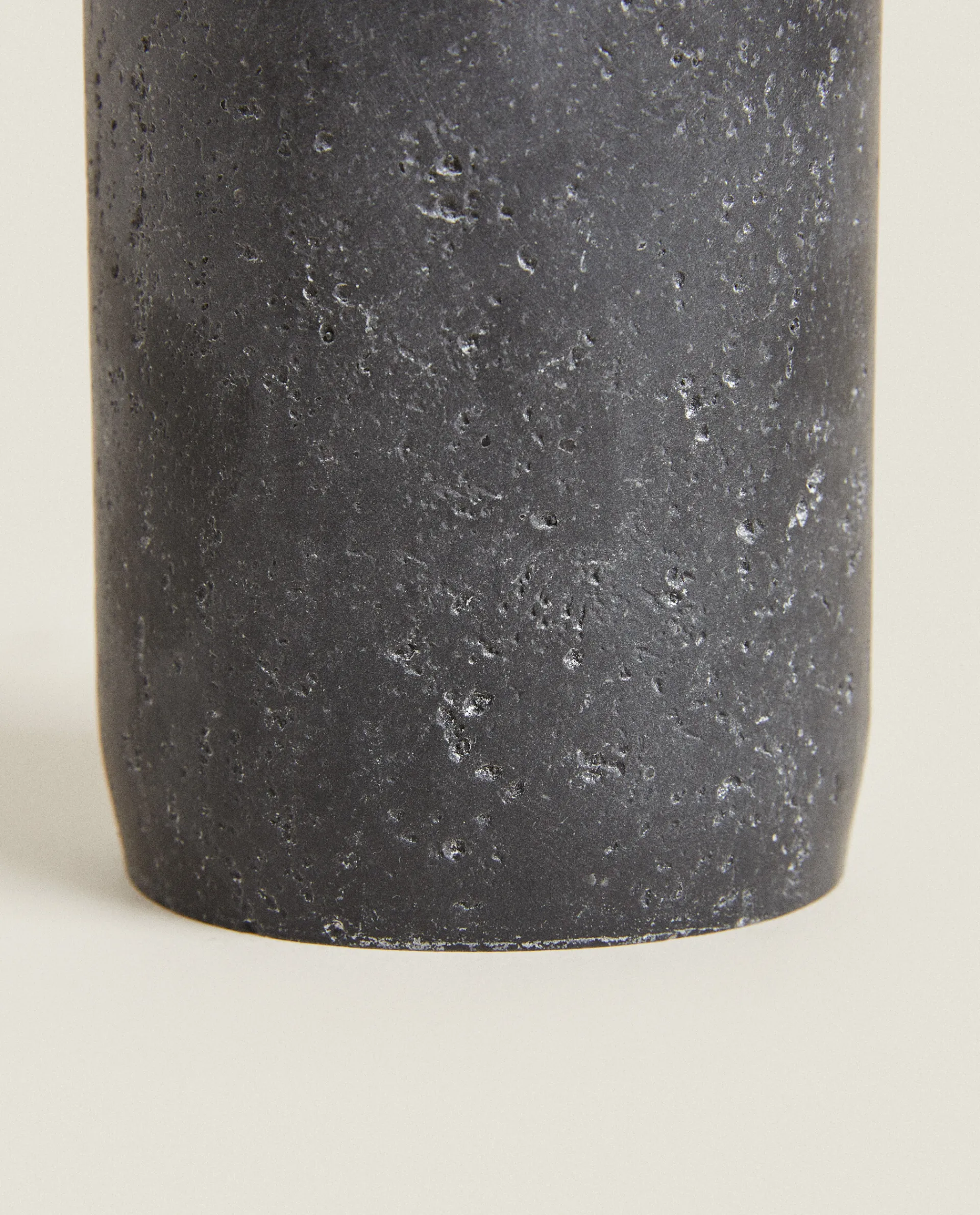 Glasses*ZARA Home Stone Grey Resin Tumbler Black