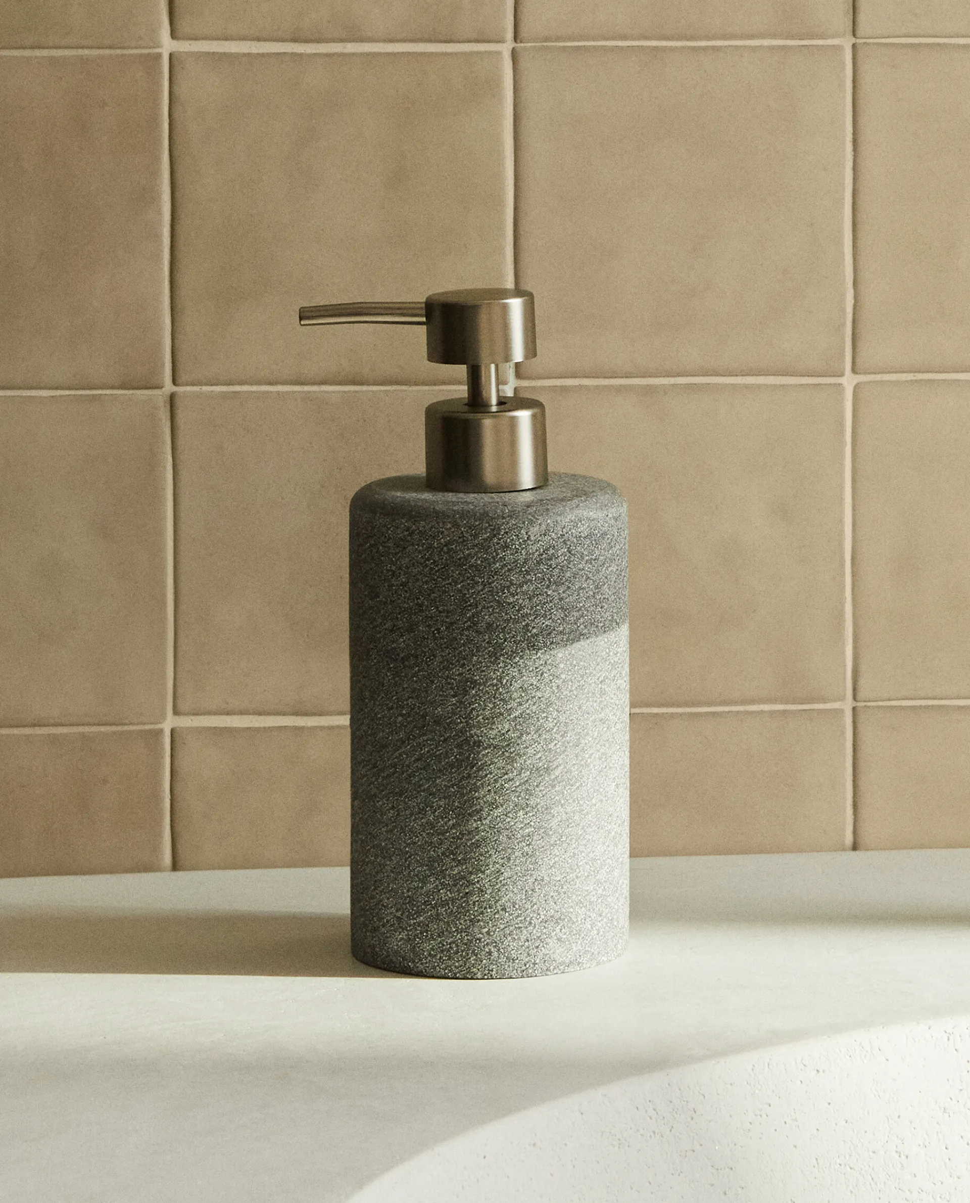 Dispensers*ZARA Home Stone Resin Dispenser Grey
