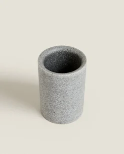 Glasses*ZARA Home Stone Resin Tumbler Grey