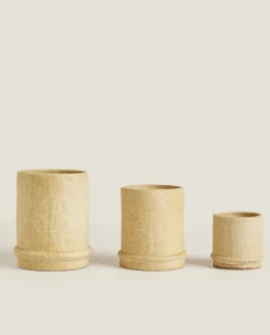 Flowerpots*ZARA Home Stoneware Flowerpot Sand