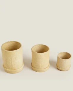 Flowerpots*ZARA Home Stoneware Flowerpot Sand