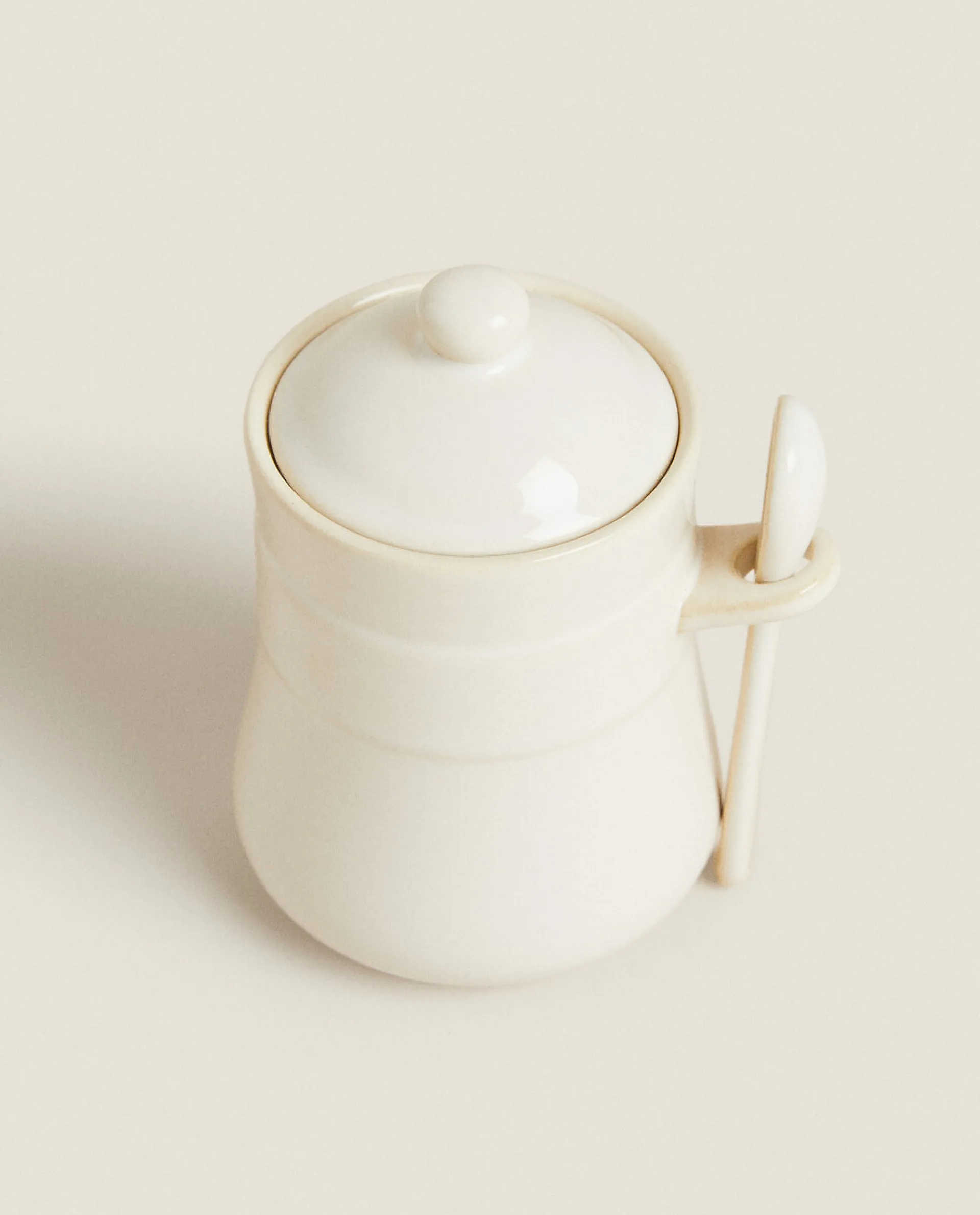 Kitchen Accessories*ZARA Home Stoneware Jam Jar Cream