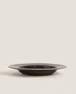Soup Plates*ZARA Home Stoneware Soup Plate Black