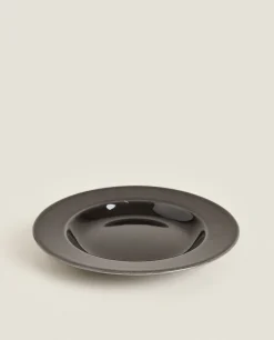 Soup Plates*ZARA Home Stoneware Soup Plate Black
