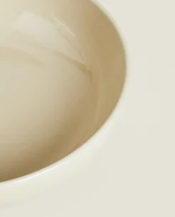 Soup Plates*ZARA Home Stoneware Soup Plate Toffee