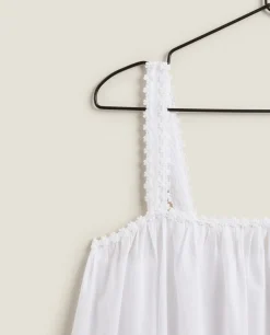 Nightdresses*ZARA Home Strappy Nightgown White
