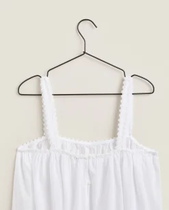 Nightdresses*ZARA Home Strappy Nightgown White