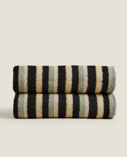 Blankets*ZARA Home Striped Blanket Multicolour