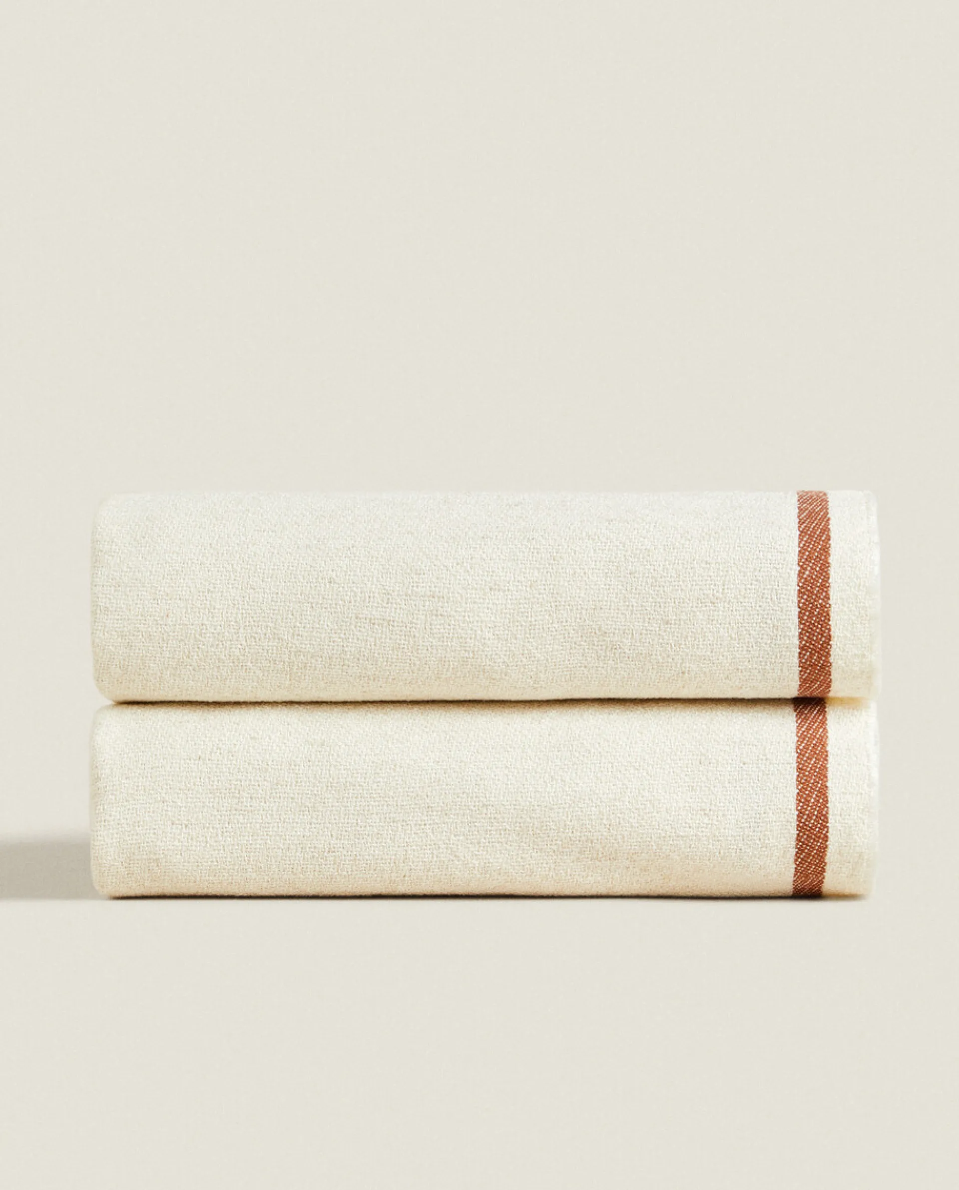 Blankets*ZARA Home Striped Blanket Russet